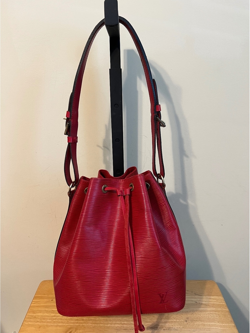 Louis Vuitton Red Epi Bucket Bag